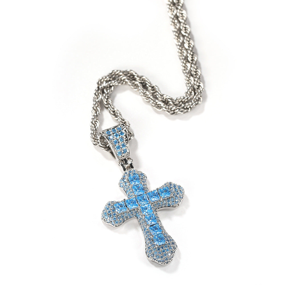 KOZILOV FULL ICE CROSS NECKLACE