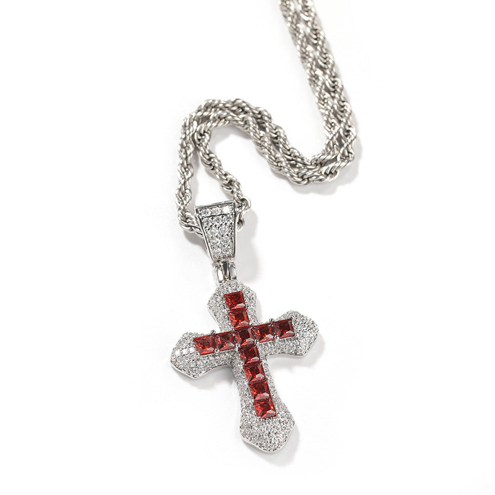 KOZILOV FULL ICE CROSS NECKLACE