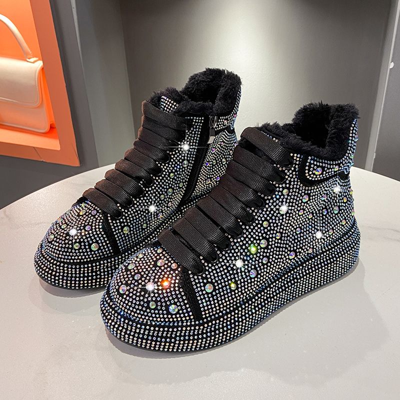 🔥CHRISTMAS Offer 49% OFF🔥RHINESTONE PLATFORM HIGH-TOP SHOES