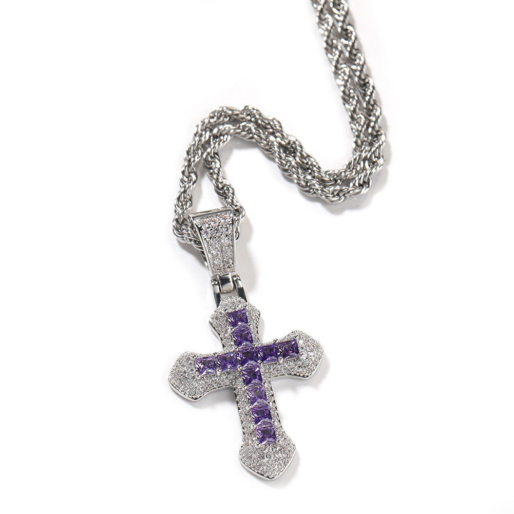 KOZILOV FULL ICE CROSS NECKLACE