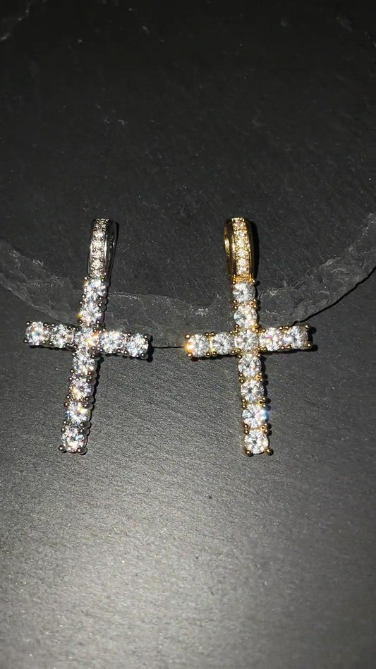 【TODAY ONLY】KOZILOV ICE MOISSANITE CROSS NECKLACE