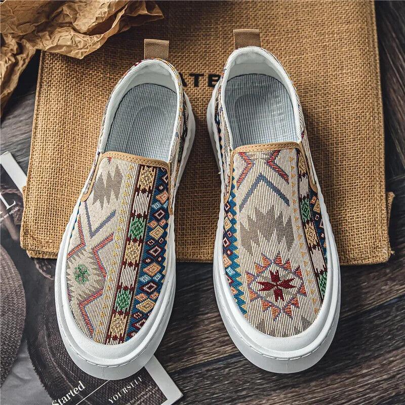 Men's Slip-on Breathable Canvas Shoes Lightweight Comfortable Sneakers For Male