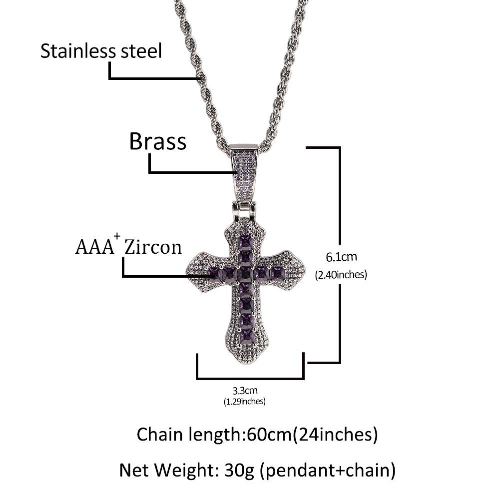 KOZILOV FULL ICE CROSS NECKLACE