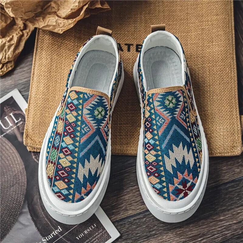 Men's Slip-on Breathable Canvas Shoes Lightweight Comfortable Sneakers For Male