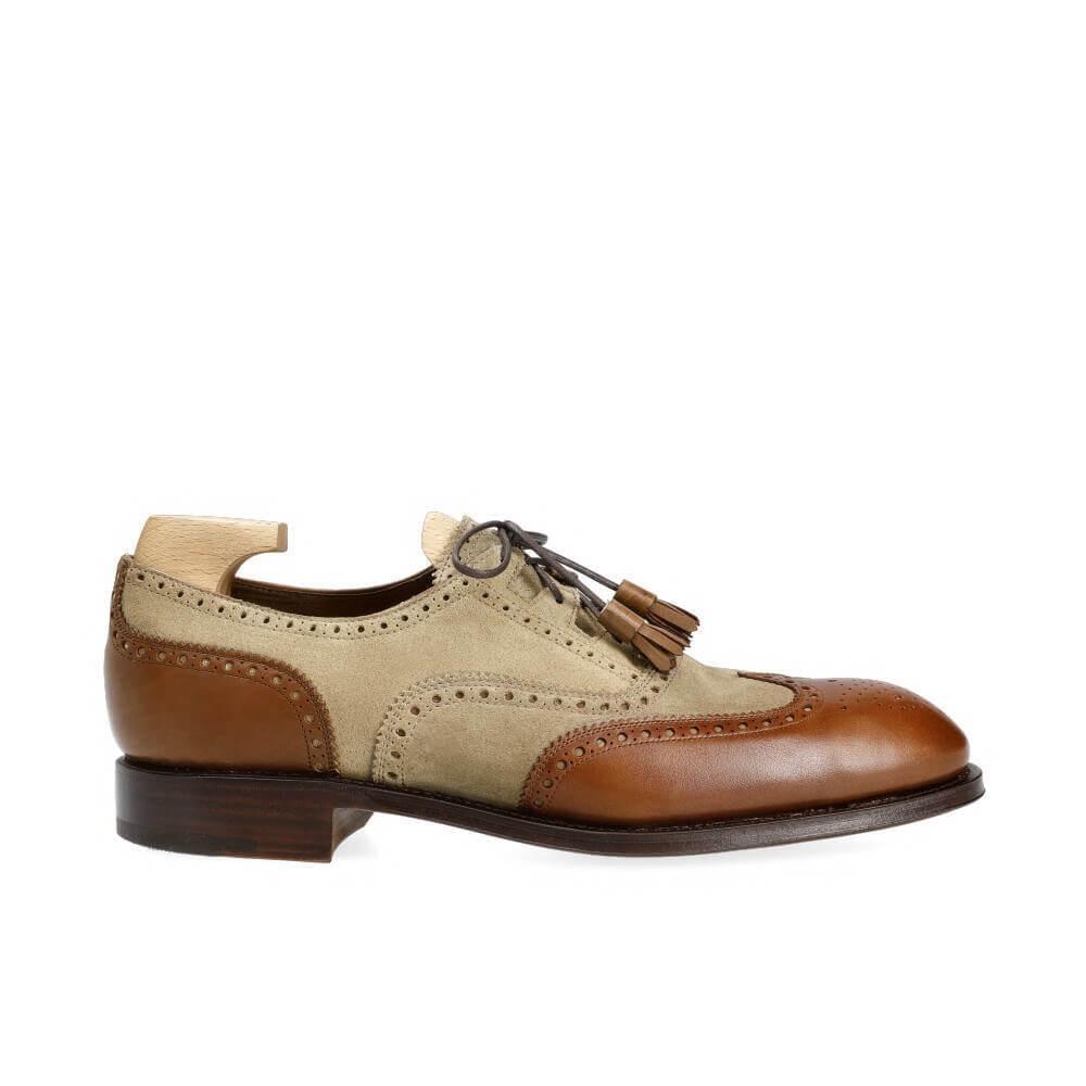 Men's Formal Leather Carved Shoes - Brown