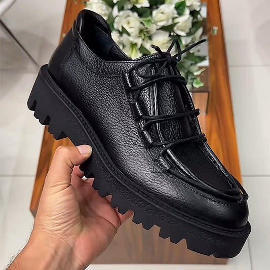 Men's Leather Casual Lace-Up Shoes