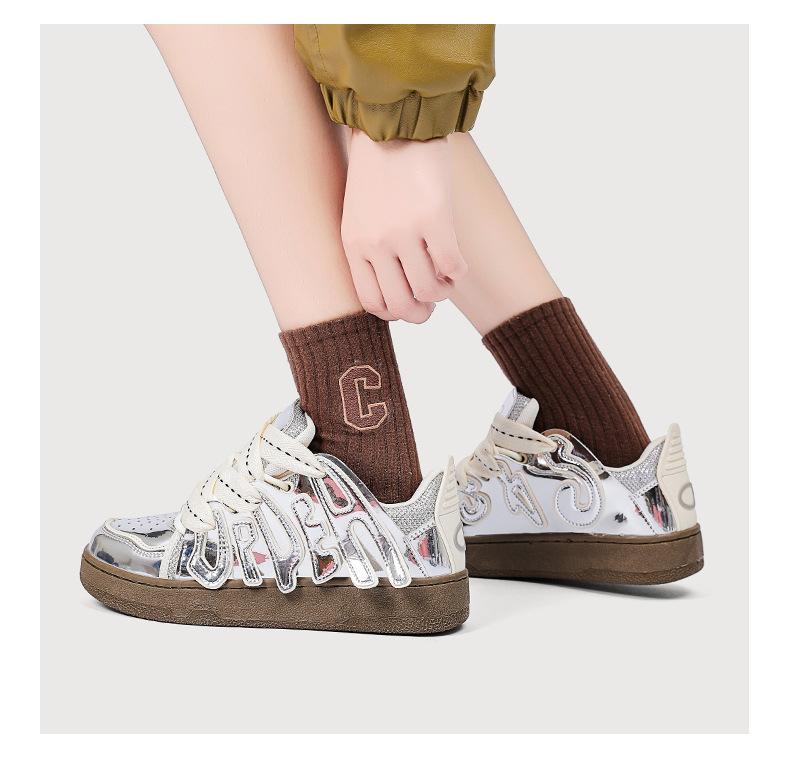 CASUAL MIRRORED FLAT LOAF SHOES