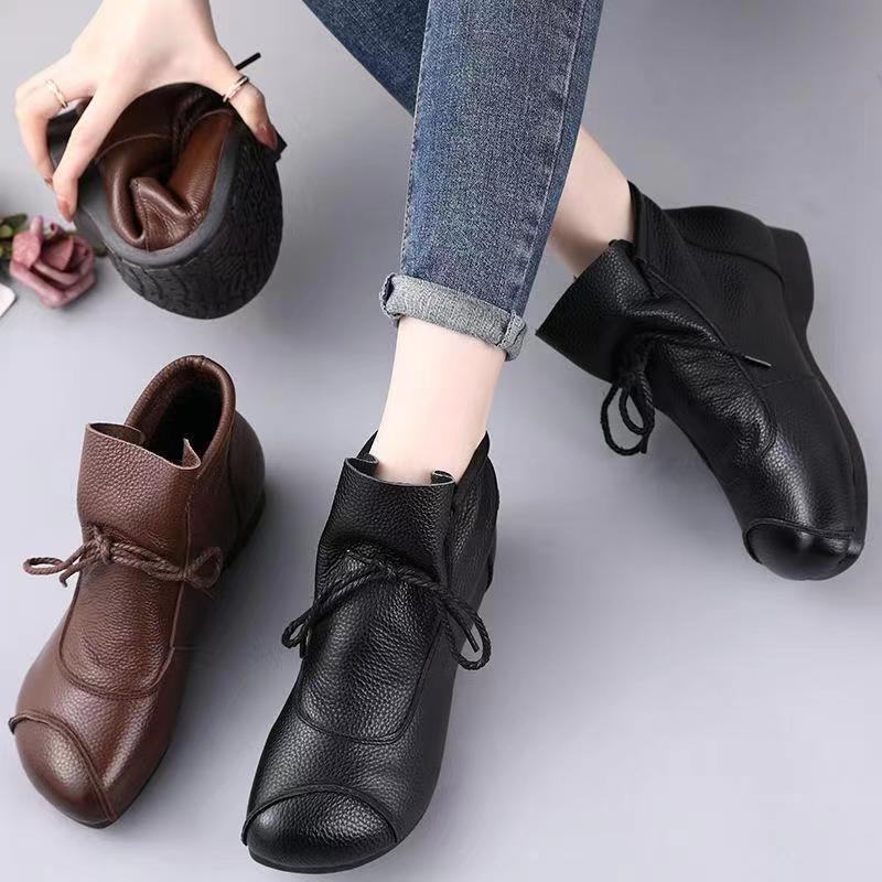 🔥CHRISTMAS Offer 49% OFF🔥SOFT LEATHER LOW HEEL BOOTS