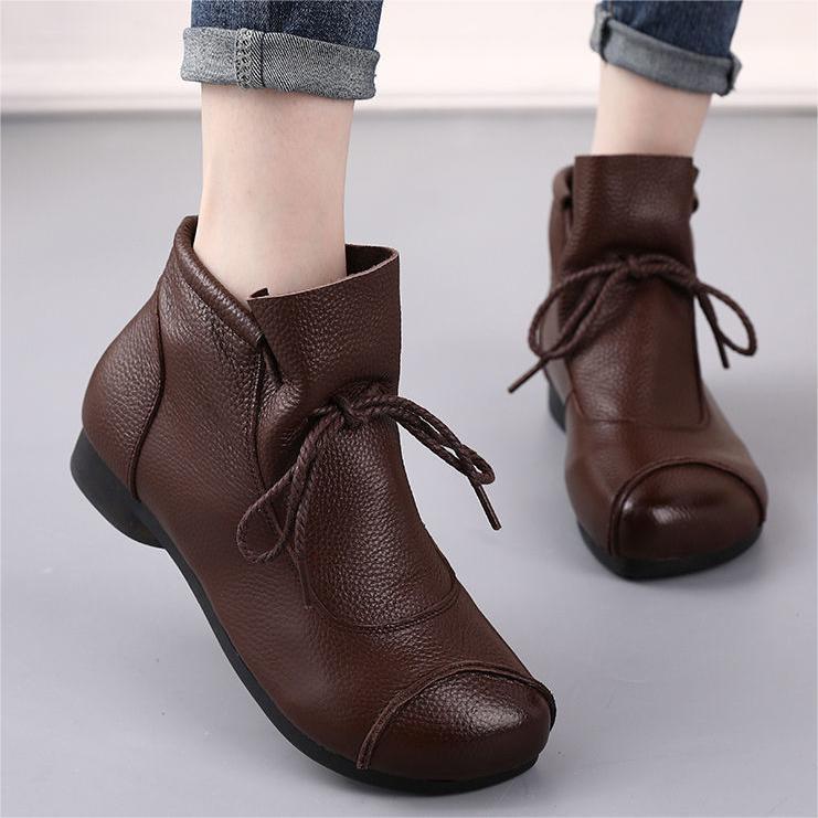 🔥CHRISTMAS Offer 49% OFF🔥SOFT LEATHER LOW HEEL BOOTS