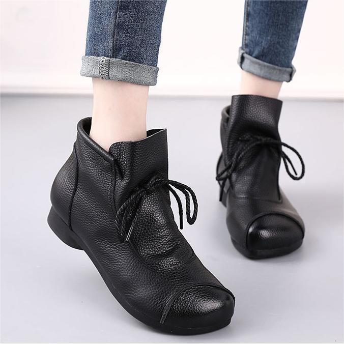 🔥CHRISTMAS Offer 49% OFF🔥SOFT LEATHER LOW HEEL BOOTS