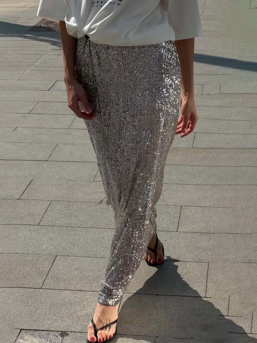 Sequined Maxi Skirt