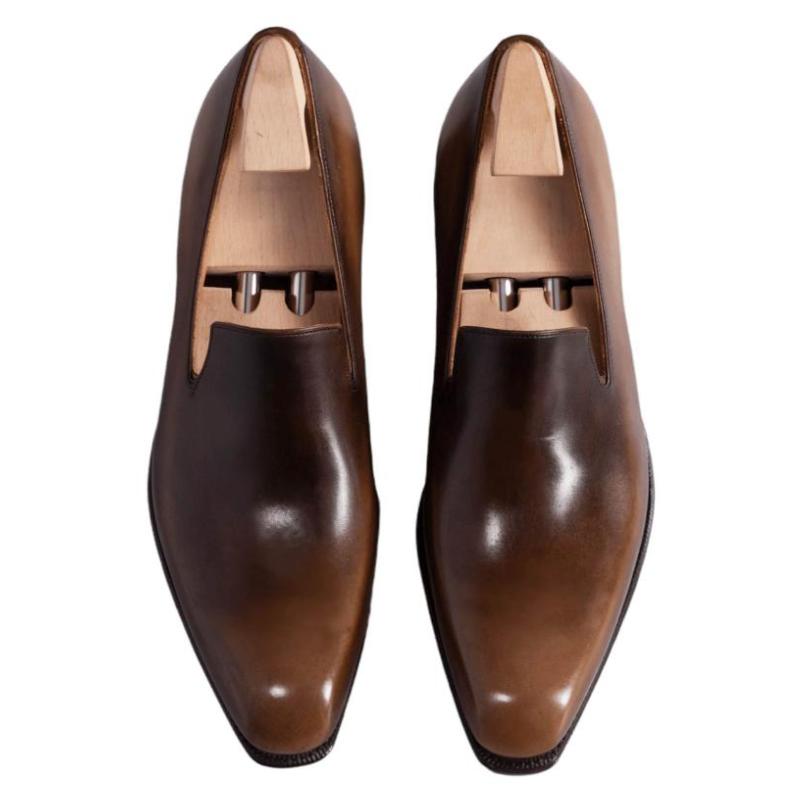 Men's Formal Leather Loafers - Brown