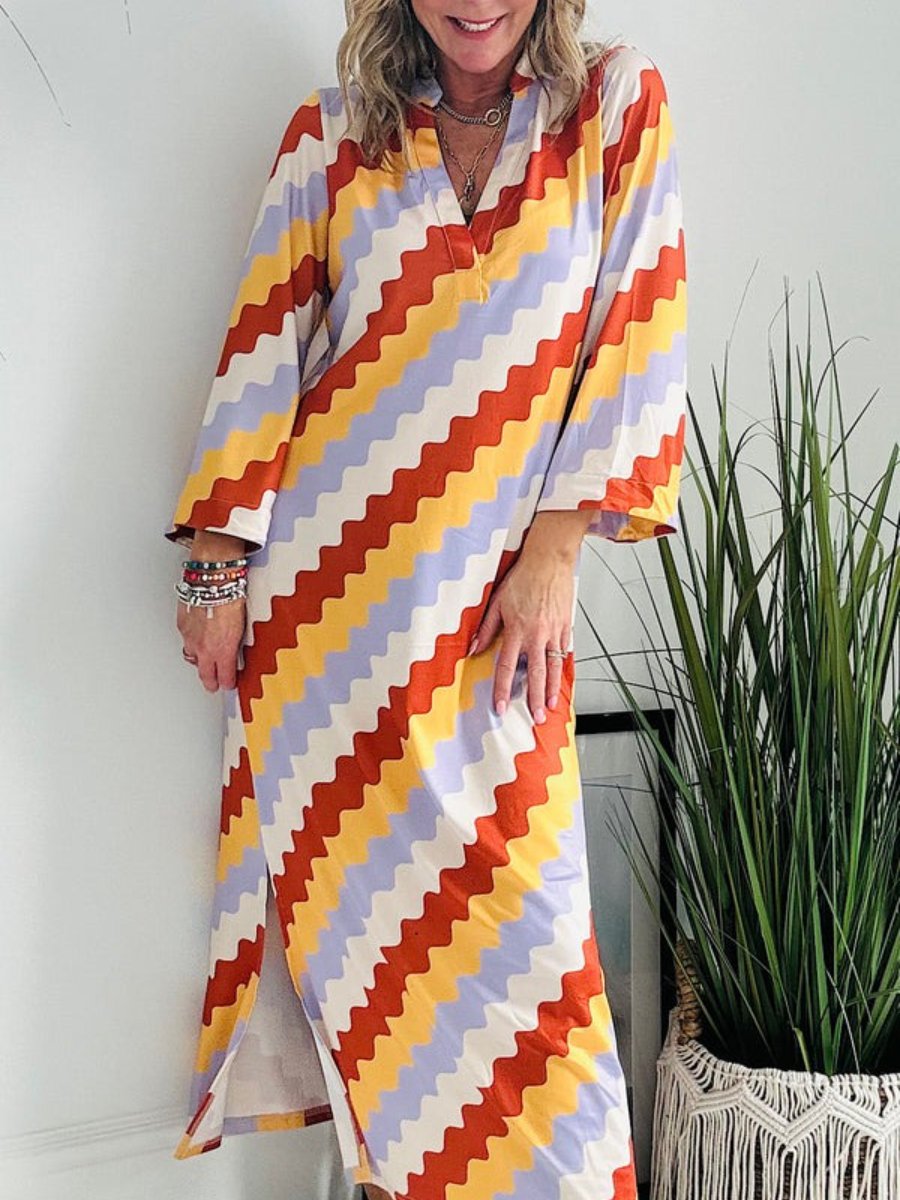 Cool long sleeved zigzag dress