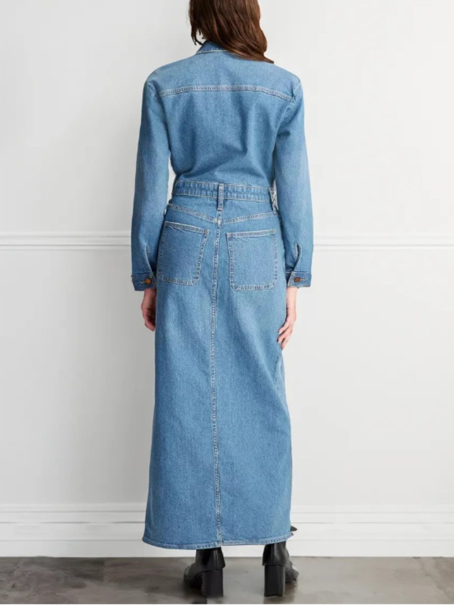 Viral Long Denim Dress