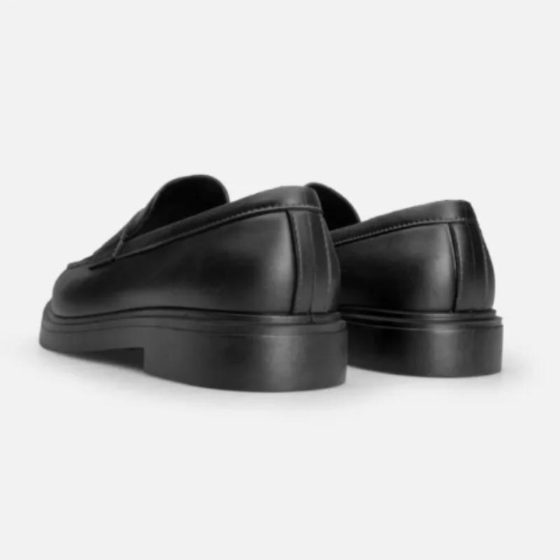 Men's Leather Casual Leather Shoes - Black - Standard Size