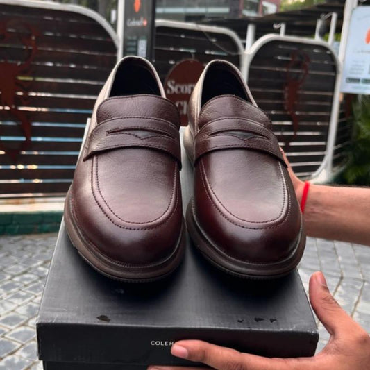 Men's Brown Dark Loafers Leather