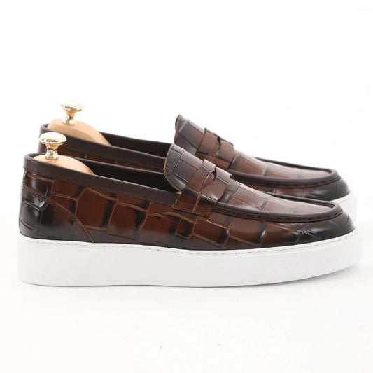 Men's Leather Loafers - Brown