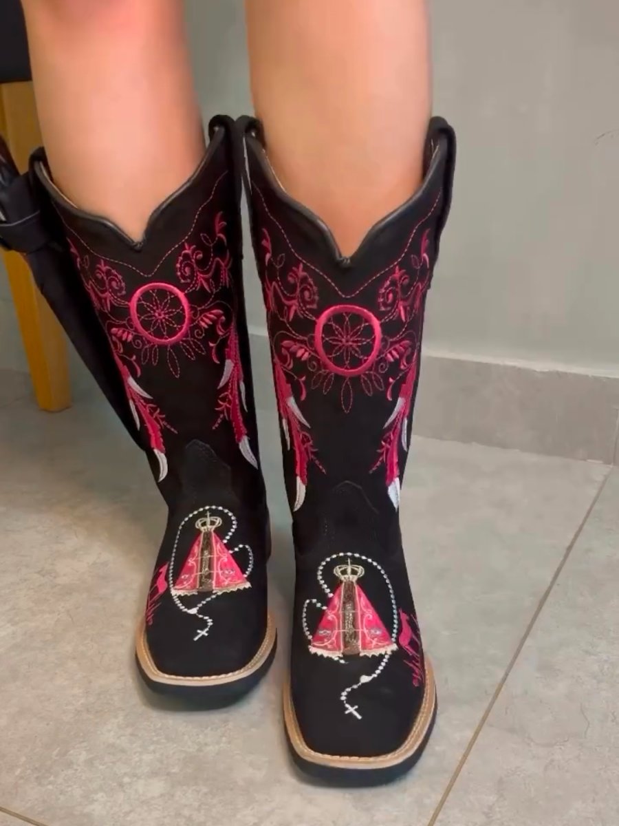 Women's Western Cowboy Classic Embroidered Boots