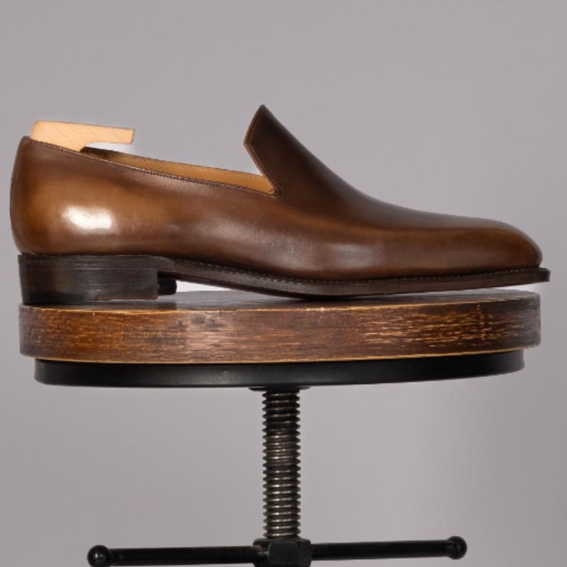 Men's Formal Leather Loafers - Brown