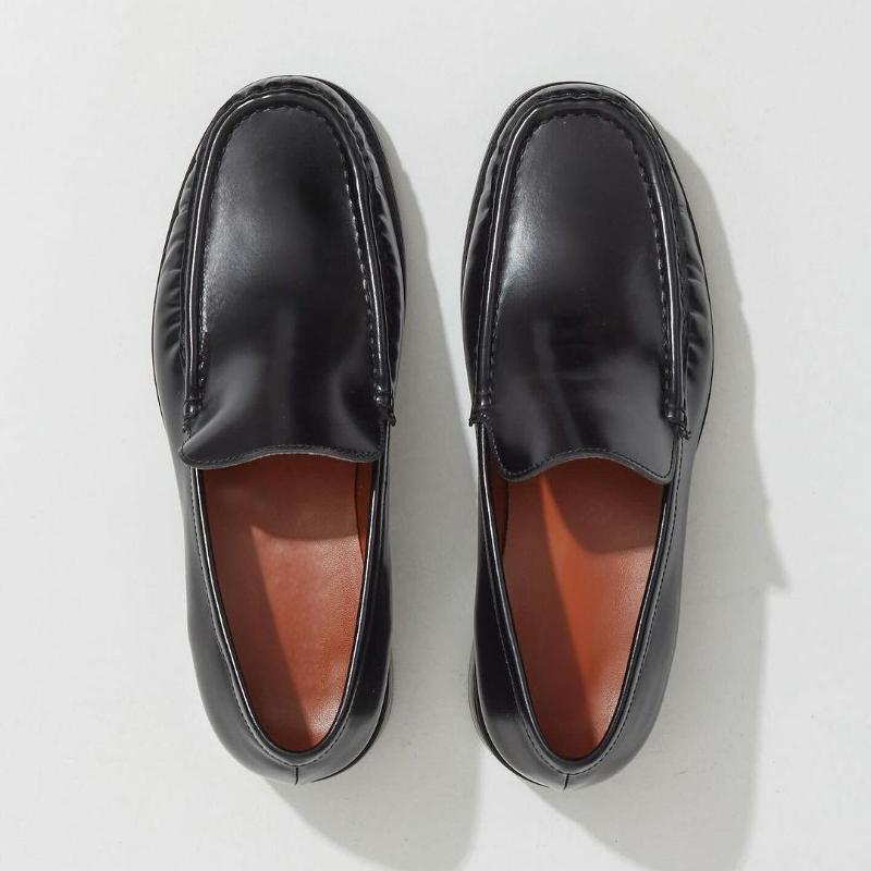 Ladies' block and leather loafers