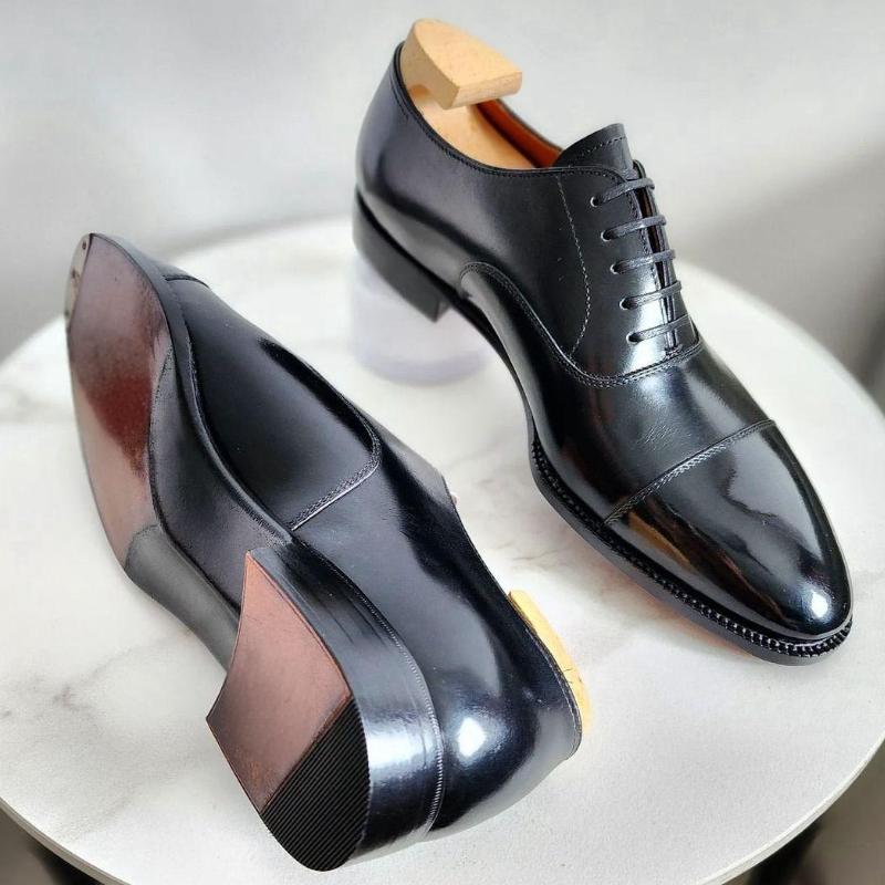 Men's Leather Formal Leather Shoes - Black - Standard Size