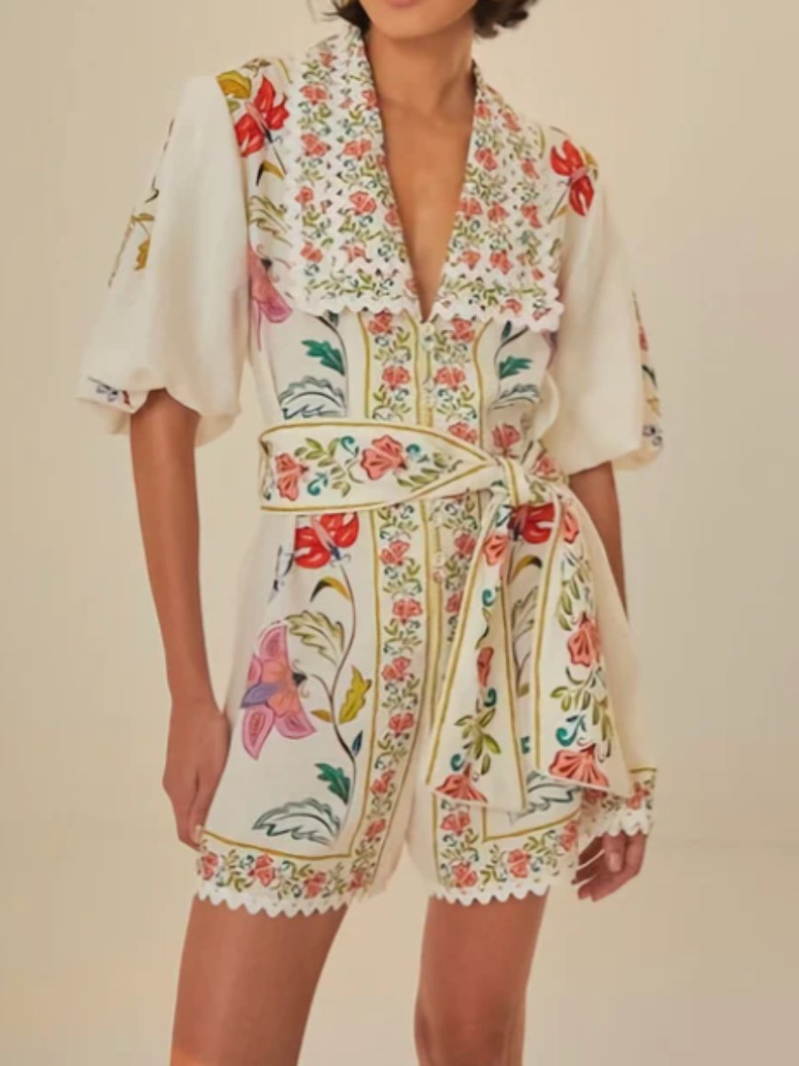 SS24 Floral Jumpsuit With Pockets