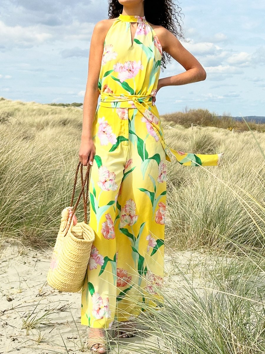 Yellow Flower Printed 2pc Set