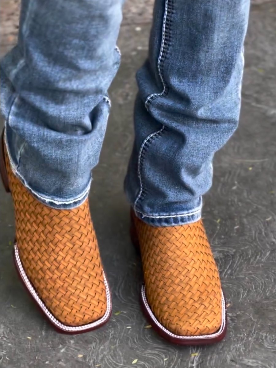 Cowboy Braided Ankle Boots