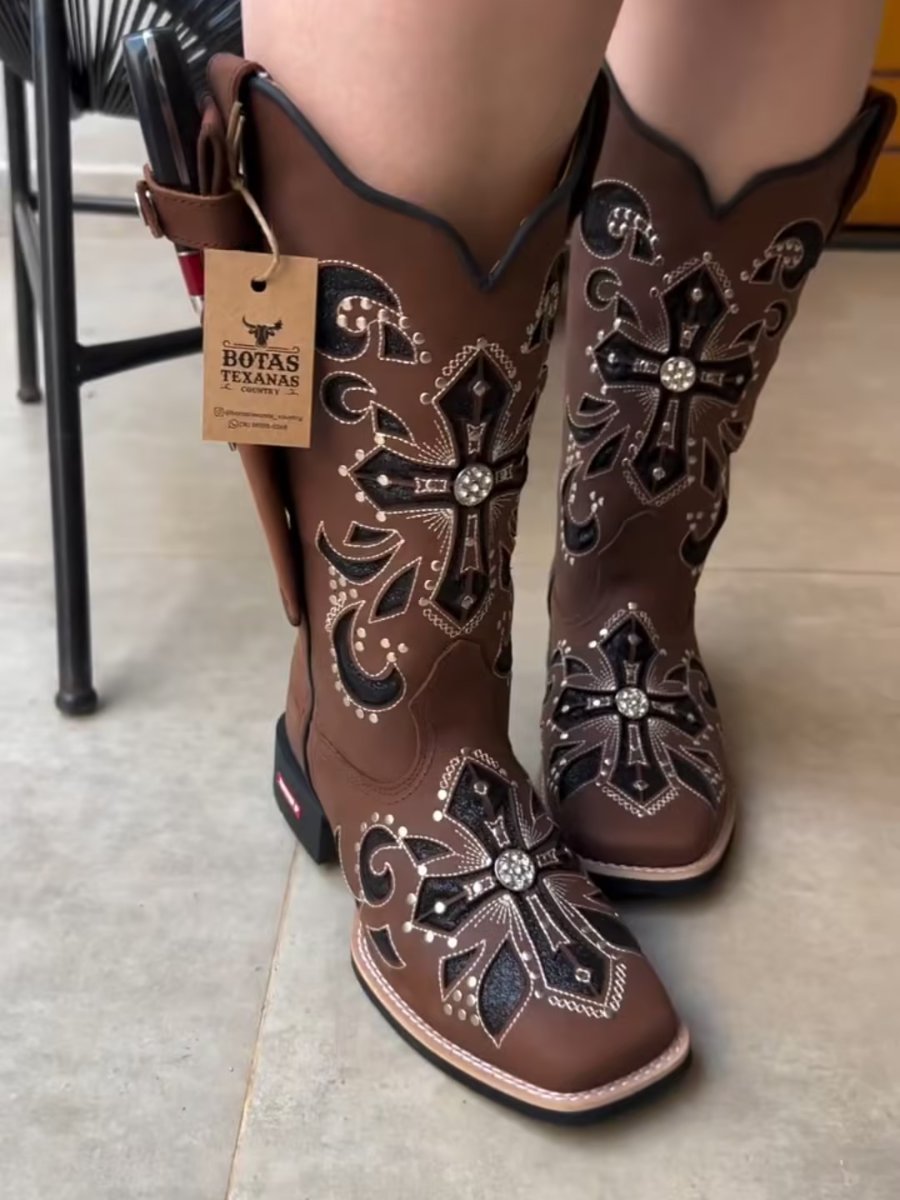 Western Cowboy Women's Cross Cowboy Boots