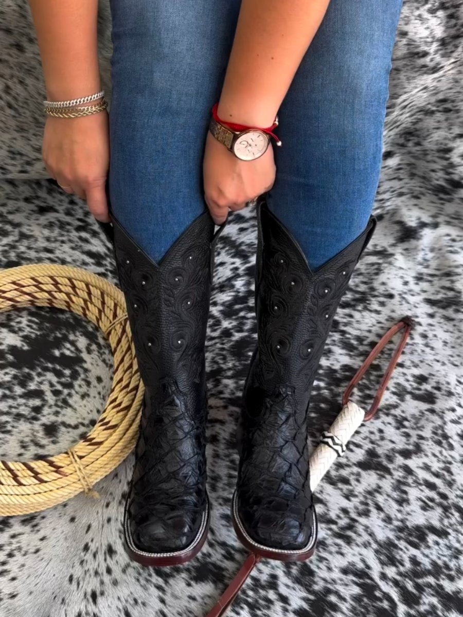 (Buy 2 Free Shipping✔️)Women's Classic Traditional Western Cowboy Boots - Black