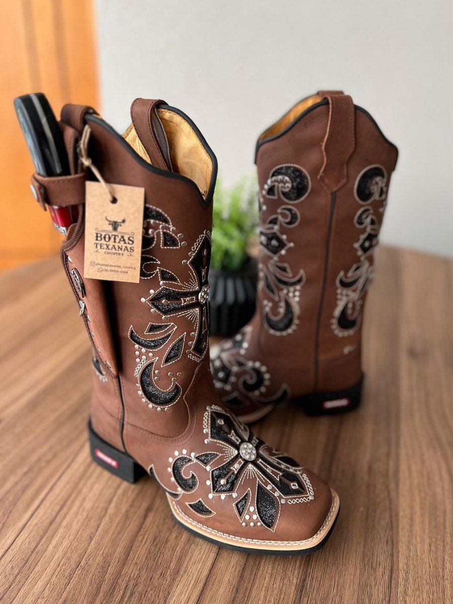 Western Cowboy Women's Cross Cowboy Boots