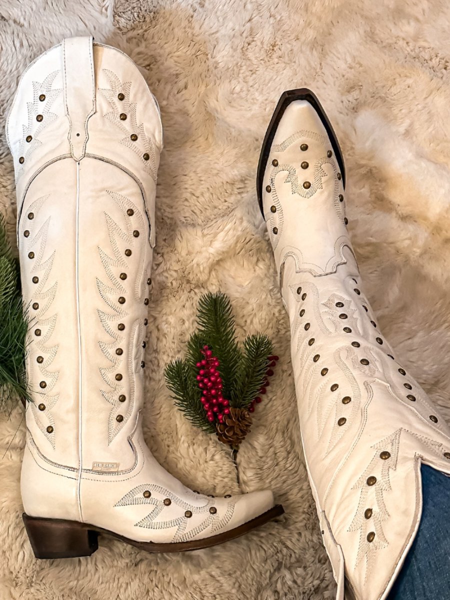 Women's Classic Western Cowboy Boots - White