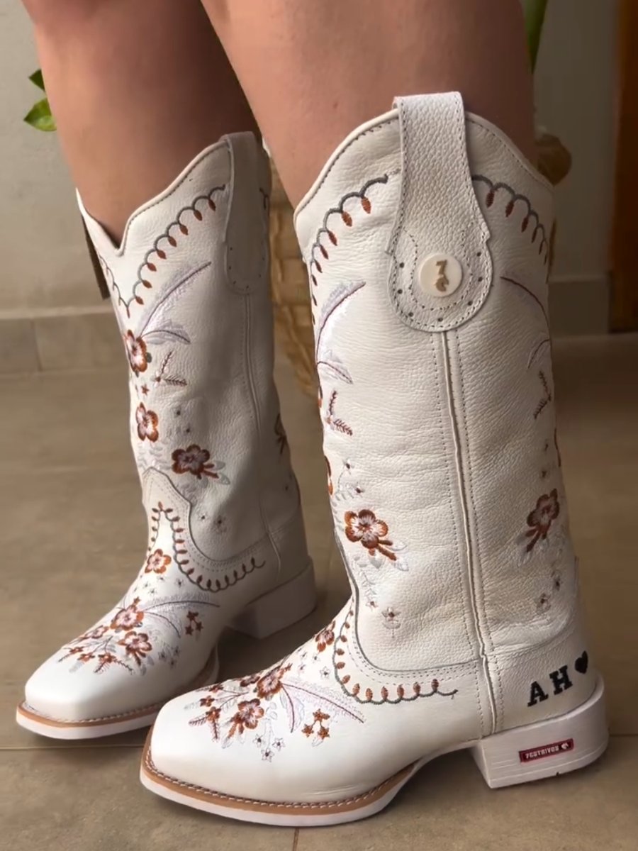 Western Cowboy Women's Boots-White