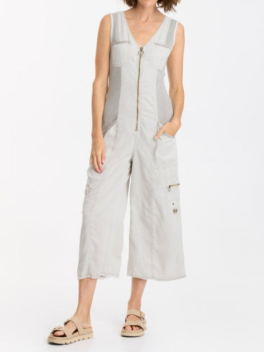 Summer crop exposed casual travel jumpsuit