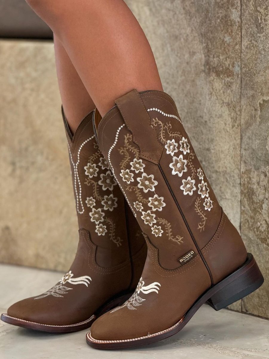 Women's Western Cowboy Embroidered Boots