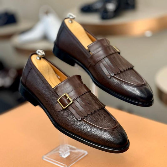 Italian Inland Natural Skin Black Male Shoes