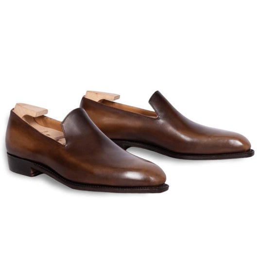 Men's Formal Leather Loafers - Brown