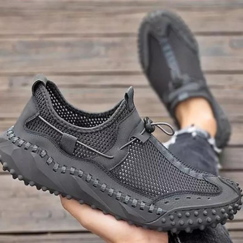 Men Mesh Casual Flat Breathable Slip On Beach Shoes  Round Toe Sport Shoes