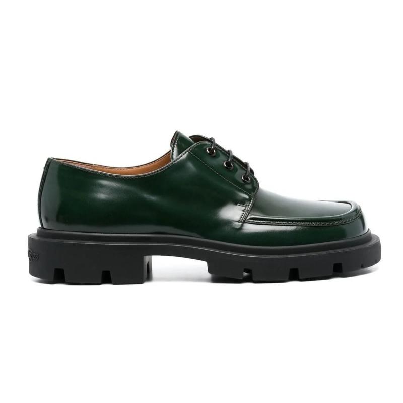 Men's Trendy Fashion Leather Derby Shoes - Green