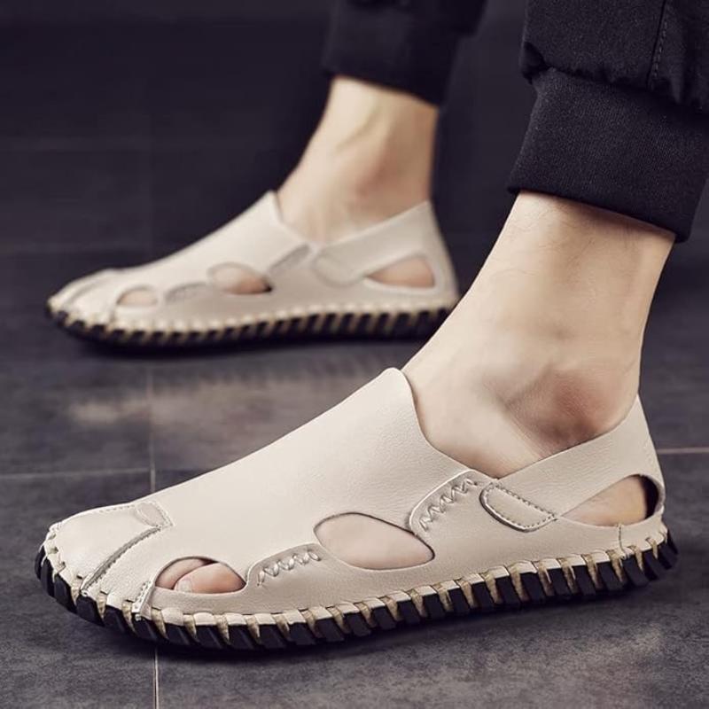 Summer Men's Sandals Handmade Leather Casual Shoes