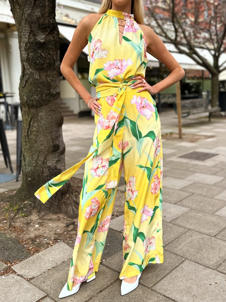 Yellow Flower Printed 2pc Set