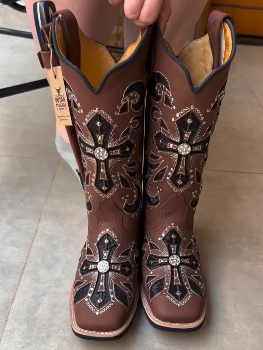 Western Cowboy Women's Cross Cowboy Boots