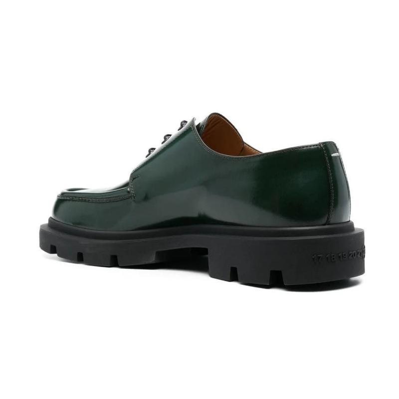 Men's Trendy Fashion Leather Derby Shoes - Green