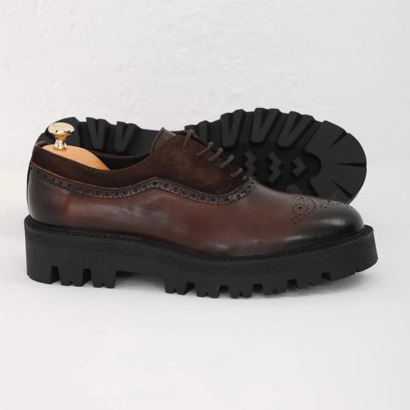 Luxury Design Office Men’s Shoes-Coffee-Brown