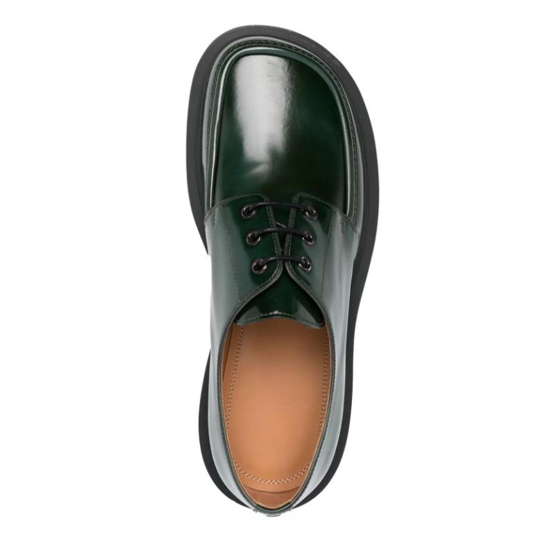 Men's Trendy Fashion Leather Derby Shoes - Green