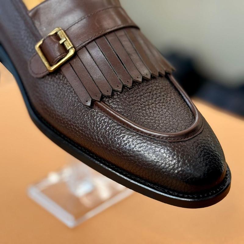 Italian Inland Natural Skin Black Male Shoes