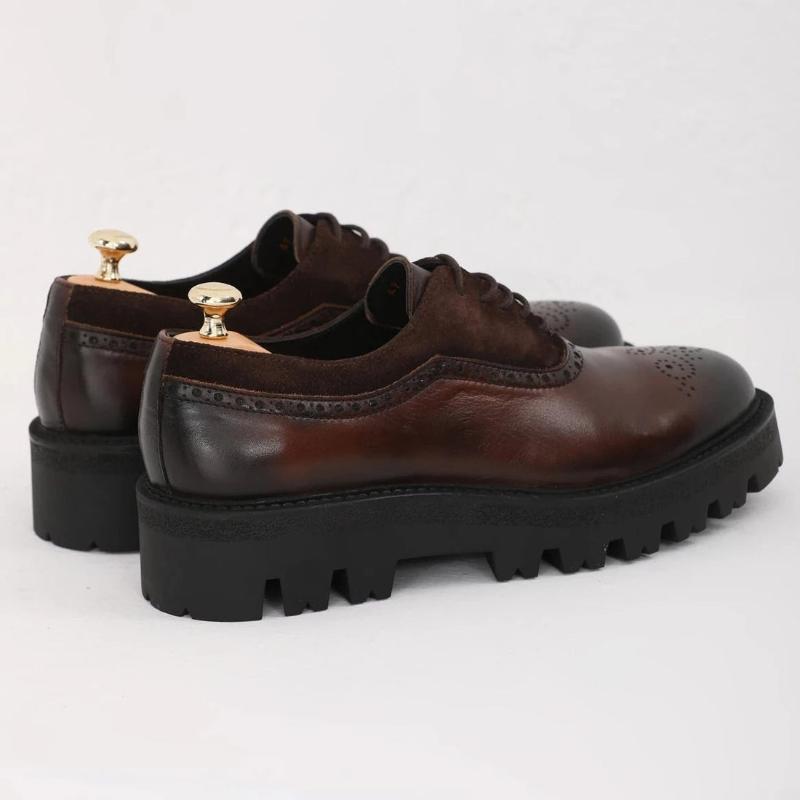 Luxury Design Office Men’s Shoes-Coffee-Brown