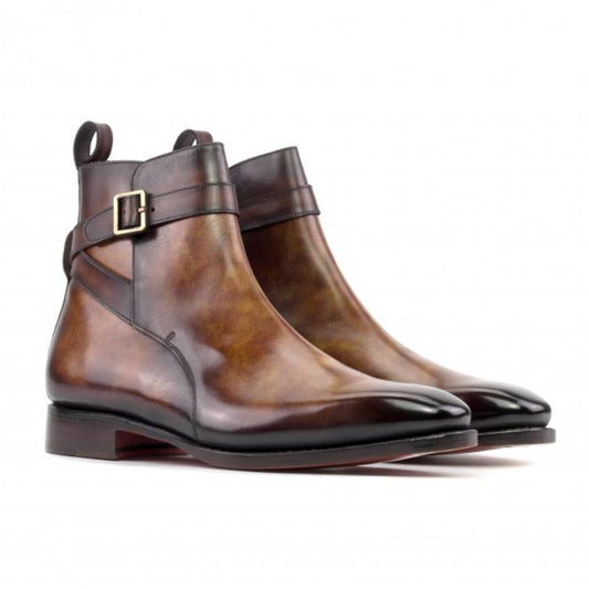 Men's Leather Chelsea Boots - Brown