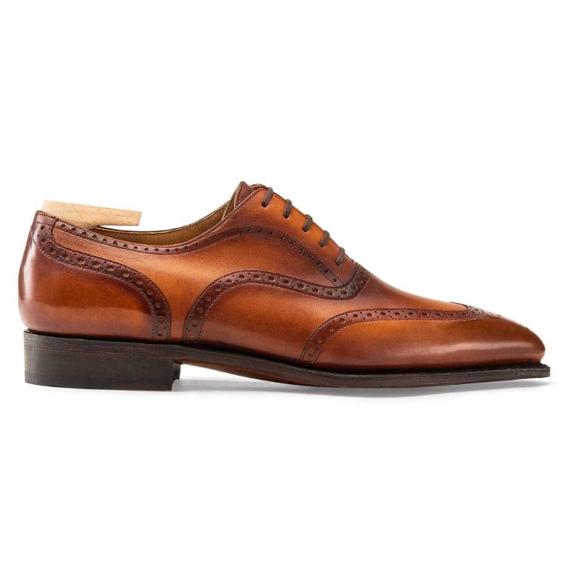 Men's Retro Carved Leather Shoes - Brown