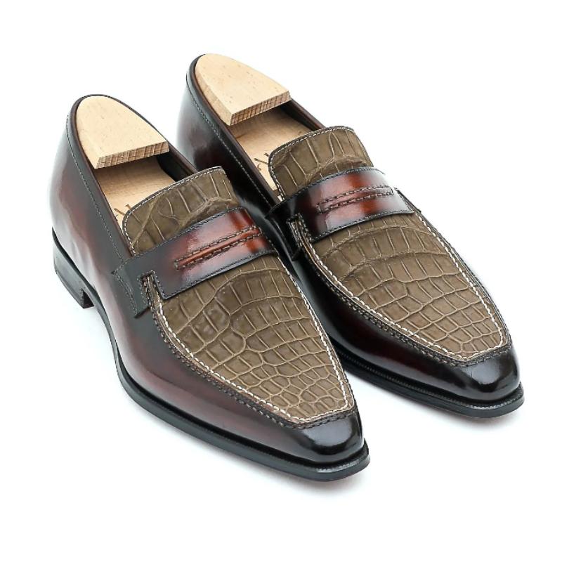 Men's Classic Business Dress Leather Shoes - Brown